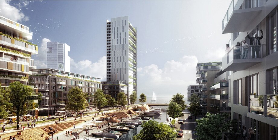 Neighborhood in Lakeside with marina slip